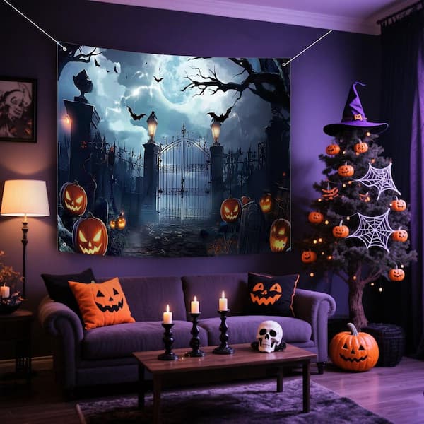 Wellco 8 ft. x 7 ft. Halloween Garage Door Banner Large Hanging