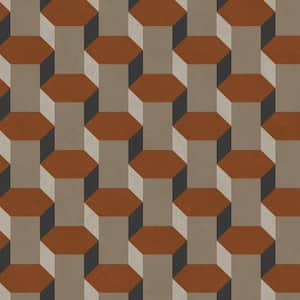 Sublime Vintage Geometrics Brown Wallpaper Sample