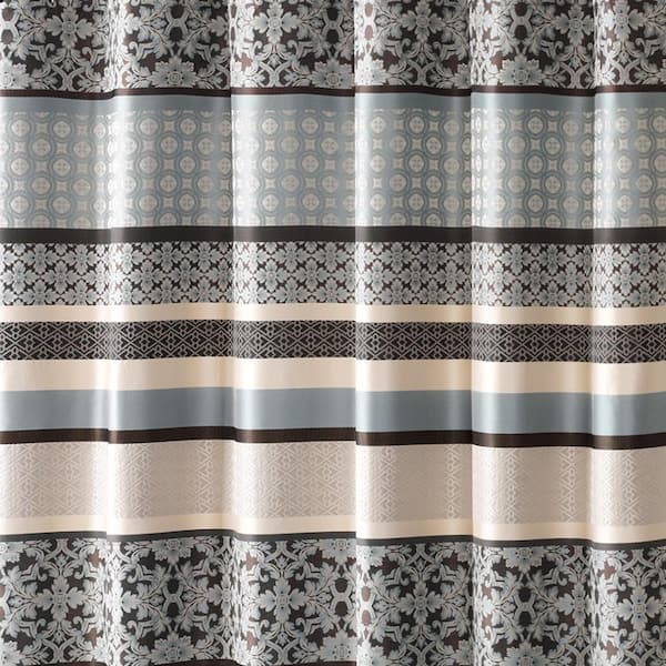 Dartmouth Blue 72 in. Jacquard Shower Curtain