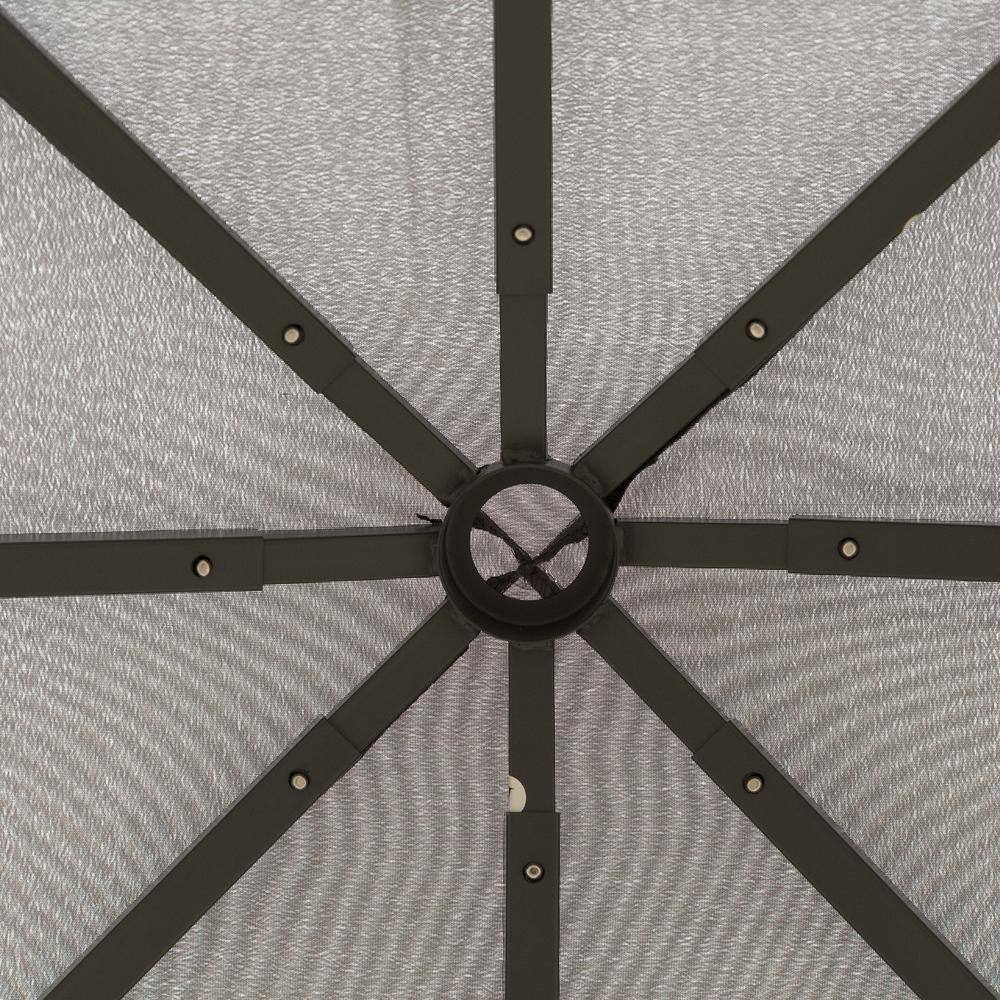 10' x 10' Grey Steel Frame Outdoor Patio Gazebo Canopy