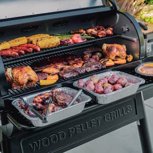 1068 sq. in. Wi-Fi Pellet Smart Grill and Smoker in Black
