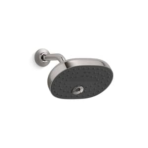 Statement 3-Spray Patterns 1.75 GPM 8 in. Wall Mount Fixed Shower Head in Vibrant Titanium