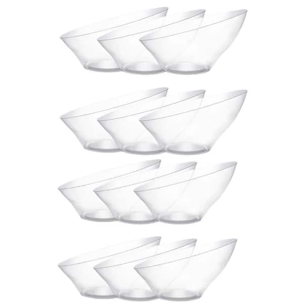 Esepony 10 in. 54 fl. oz. Clear Plastic Serving Bowls for Party