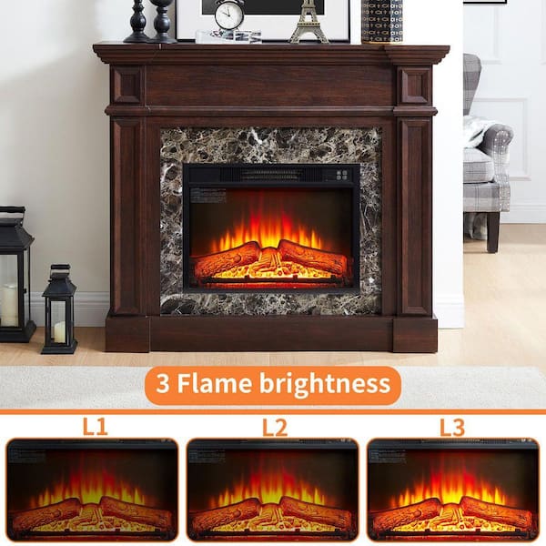 ToolCat 46 in. Freestanding Mantel with 23 in. Electric Fireplace