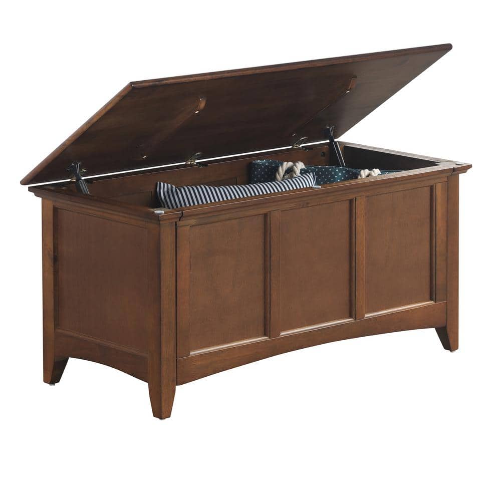 Elm Finished Transitional Storage Chest with Finished Back