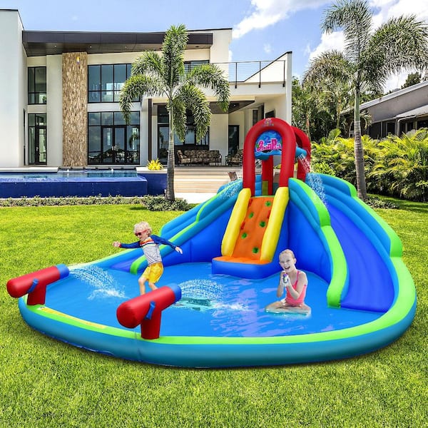 Inflatable Waterslide Wet and Dry Bounce House with Upgraded Handrail Blower Excluded