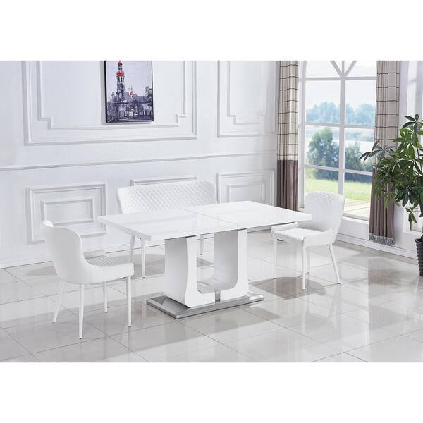 white extendable dining table 8 seater