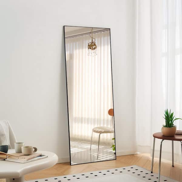 Unbranded Black 32 in. W x 71 in. H Modern Rectangle Aluminium Framed Mirror Wall Mirror Bathroom Mirror