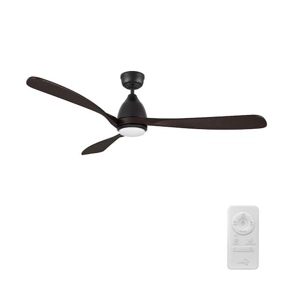 Nephel 60 in. Dimmable LED Indoor Black 10-Speed DC Motor Ceiling Fan with Light Kit and Remote Control