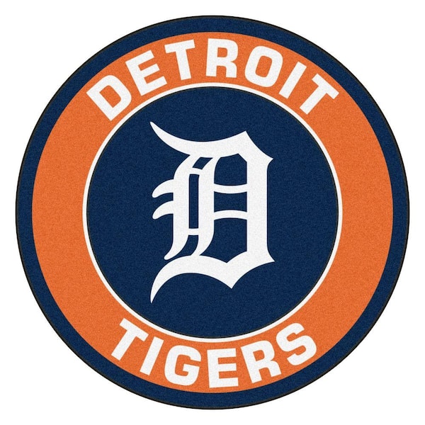 FANMATS MLB Detroit Tigers Orange 2 ft. x 2 ft. Round Area Rug