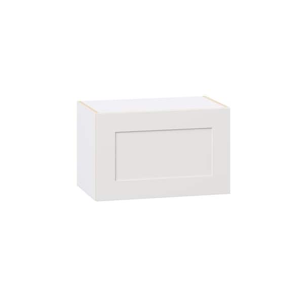 J COLLECTION Roseland 24 in. W x 14 in. D x 15 in. H Assembled Shaker Wall Bridge Kitchen Cabinet in Warm White with Lift Up Door