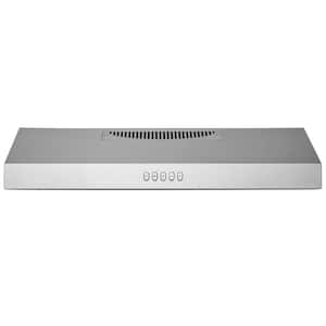 30 in. Convertible Under Cabinet Range Hood with 3-Way Venting Aluminum Mesh Filters LED in Stainless Steel