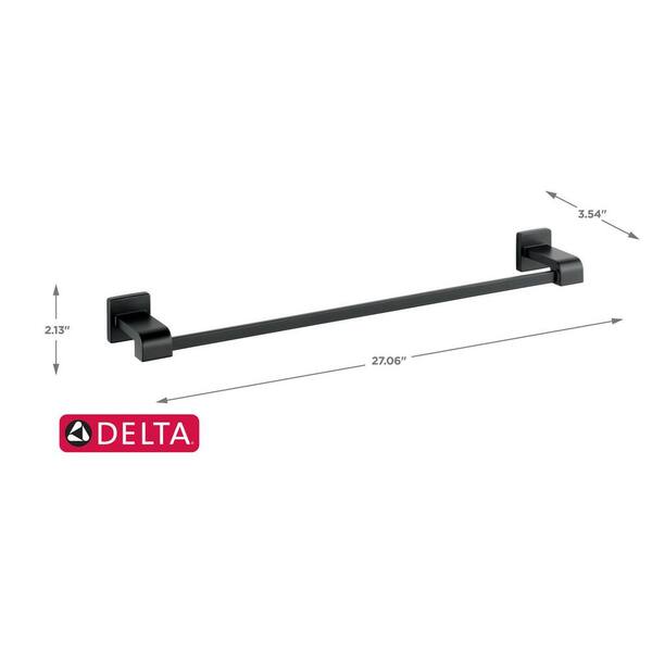 Delta Ara 24 in. Towel Bar in Matte Black 77524-BL - The Home Depot