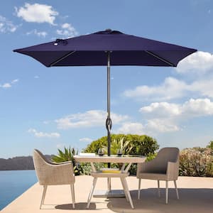 6.5 ft. x 6.5 ft. Square Patio Market Umbrella - Stylish, Sun-Protective, Enhance Your Outdoor Oasis, Navy Blue