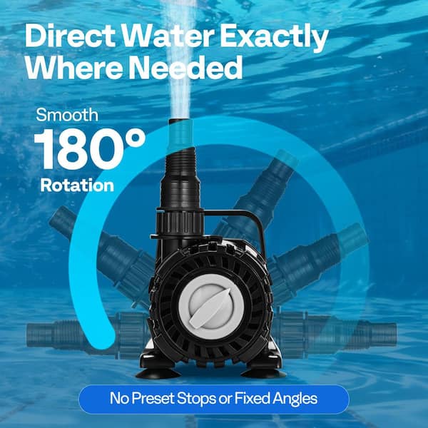 VIVOHOME 700-1800 GPH Adjustable Flow Submersible Pond Pump with