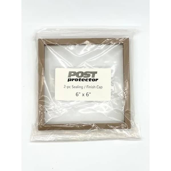 Post Protector 6 in. x 6 in. PVC Finish and Sealing Cap