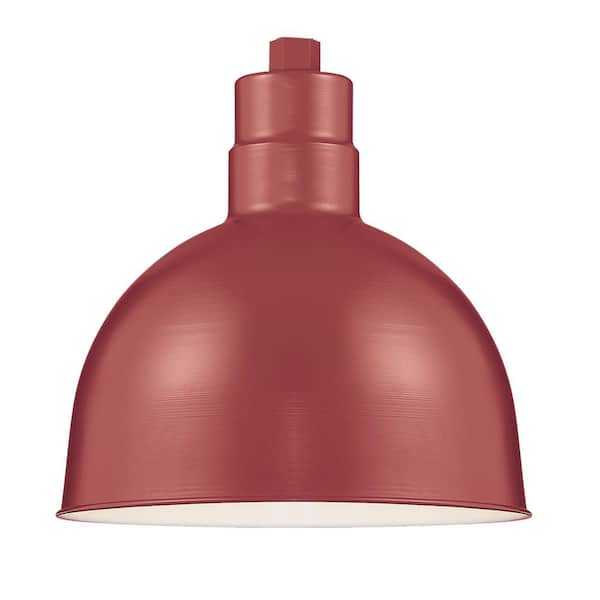 Millennium Lighting R Series 1-Light 12 in. W Satin Red Outdoor Bowl Shade Pendant
