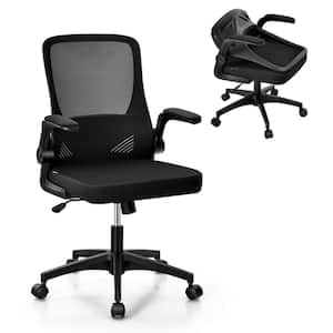 Mesh Office Chair Swivel Computer Desk Chair withFoldable Backrest and Flip-Up Arms