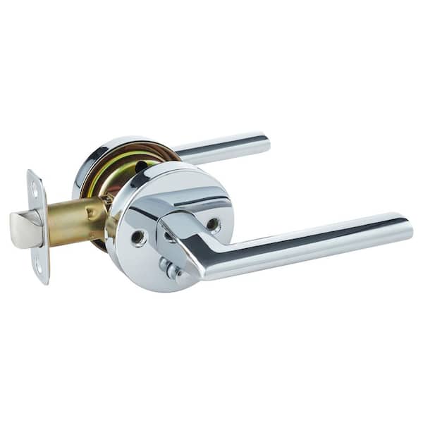 Reliant Series Light-Duty Residential Tubular Door Handle, Grade 3 Privacy in Polished Chrome