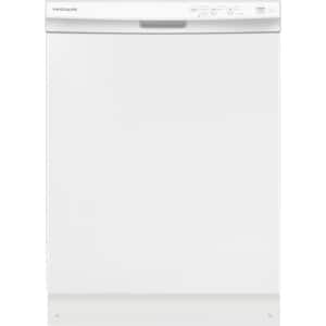24 in Front Control Built-In Tall Tub Dishwasher in White with 4-cycles and DishSense Sensor Technology
