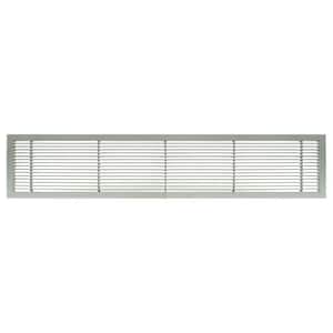 AG10 Series 4 in. x 12 in. Solid Aluminum Fixed Bar Supply/Return Air Vent Grille, Brushed Satin