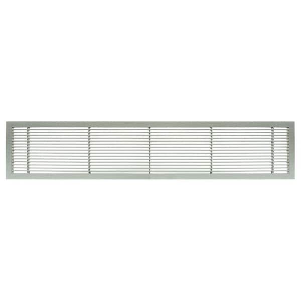 Architectural Grille AG10 Series 4 in. x 12 in. Solid Aluminum Fixed Bar Supply/Return Air Vent Grille, Brushed Satin