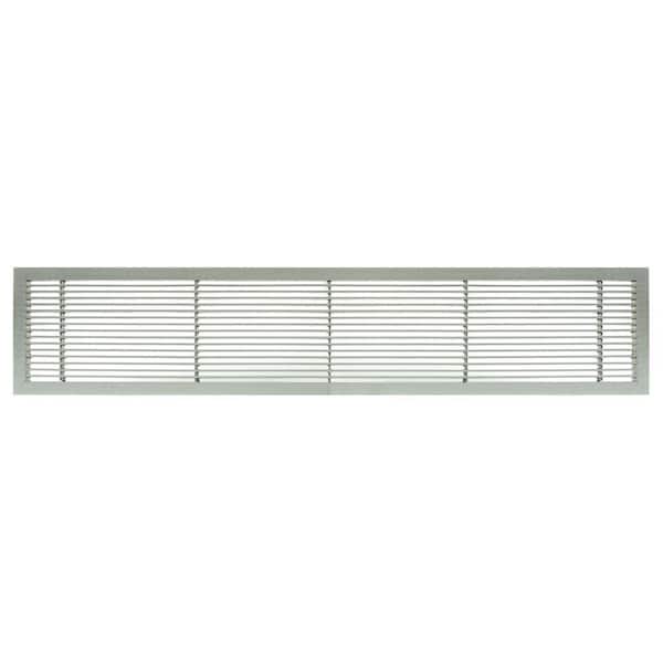 AG10 Series 4 in. x 24 in. Solid Aluminum Fixed Bar Supply/Return Air Vent Grille, Brushed Satin