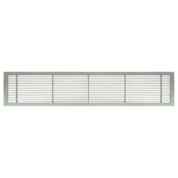 Architectural Grille AG10 Series 6 in. x 14 in. Solid Aluminum Fixed Bar Supply/Return Air Vent Grille, Brushed Satin