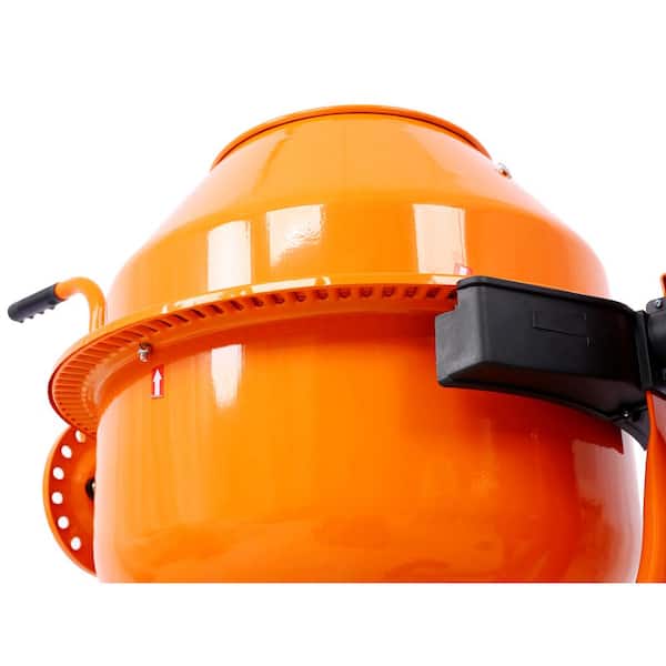 WRIGHTMASTER 3 cu. ft Portable Orange Cement Mixer 110-Watt