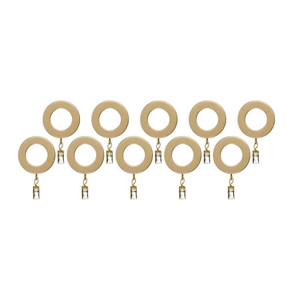 The Haven Collection Resin Rings in Satin Brass (10-Pack)