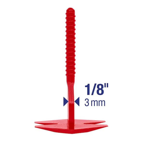 LASH360 Red 1/8 in. W In-line Stems Tile Leveling System 300-Pack
