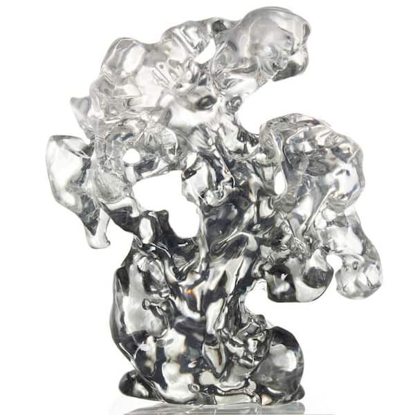 Litton Lane Clear Glass Freeform Abstract Sculpture with