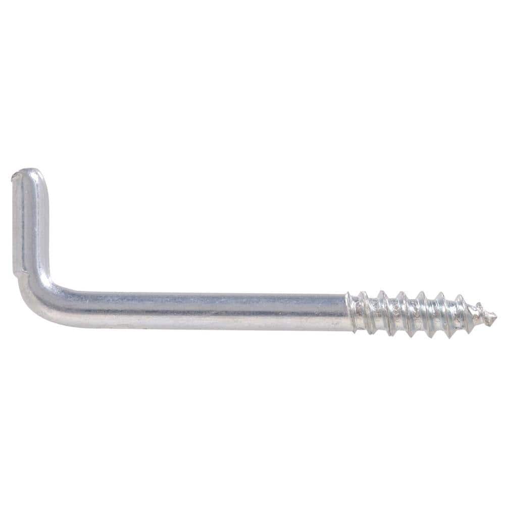 Hardware Essentials 851912 Zinc-Plated Gate Screw Hook, 1/2 x 4 Inch,  Silver, Pack of 1