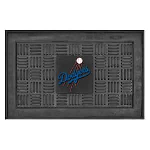 MLB Los Angeles Dodgers Black 19 in. x 30 in. Vinyl Indoor/Outdoor Door Mat