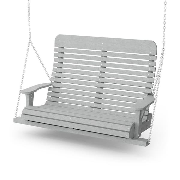 Wildridge Signature 2-Person Light Gray Plastic Porch Swing