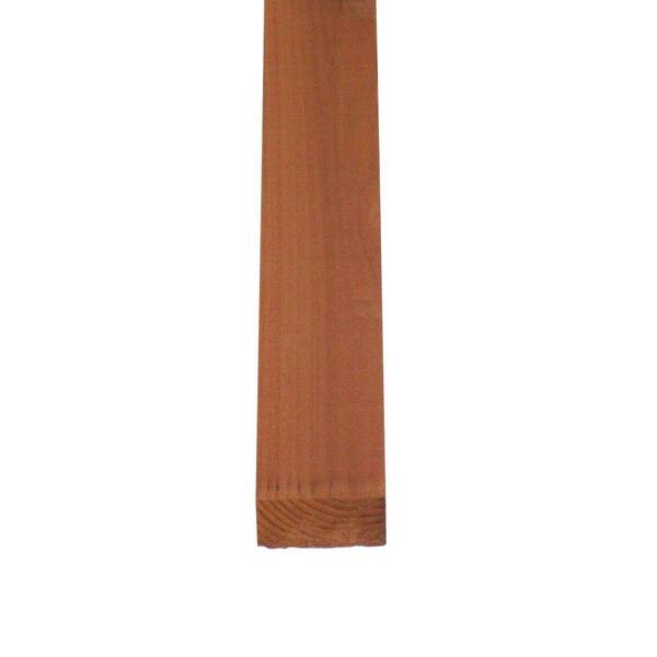 Mendocino Forest Products 1-1/2 in. x 3-1/2 in. x 12 ft. Construction Heart Redwood Lumber