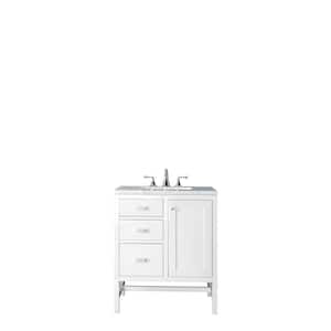 Addison 30 in. W x 23.5 in. D x 35.5 in. H Single Bath Vanity in White with Artic Fall Solid Surface Top