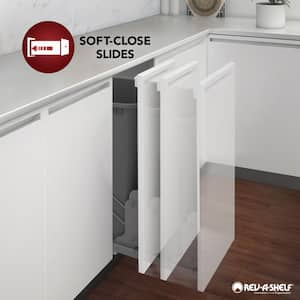 Maple 3 in. Pull-Out Base Filler Cabinet Rack with Soft-Close