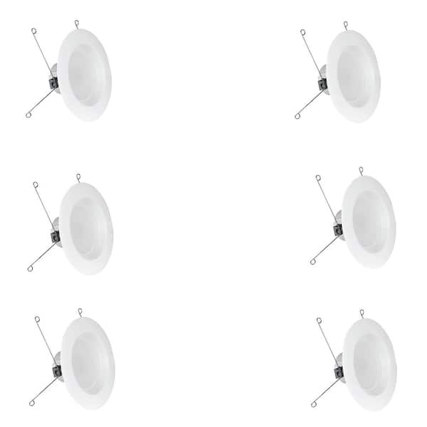 Feit Electric 75W Equivalent Soft White 6 in. White Baffle-Trim Recessed Retrofit Downlight LED 90 CRI Maintenance Pack (6-Pack)