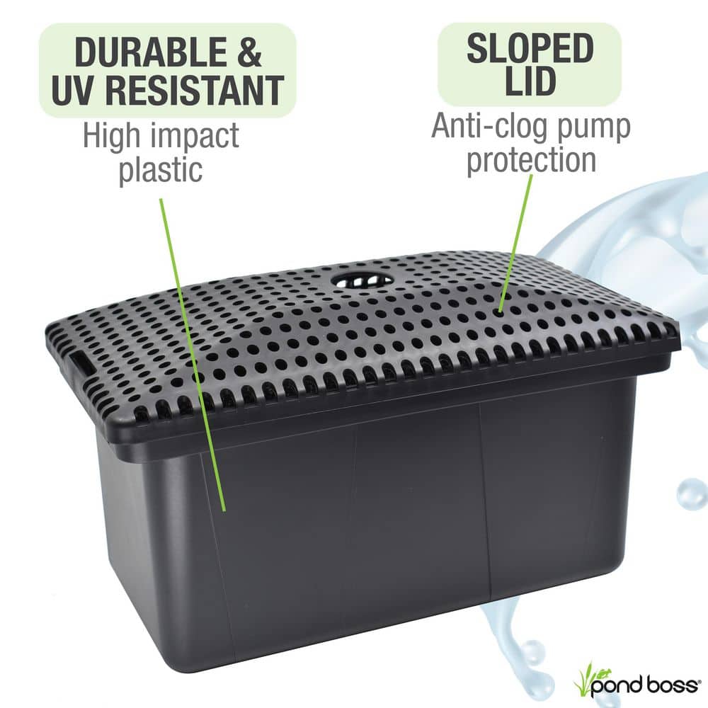 Black Medium Pond Filter Kit with Pump for 500 Gallons