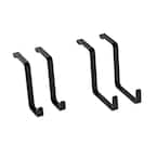 VersaRac Multi-Pack Hanging Hooks Black (2x 4in hooks, 2x 8in hooks)