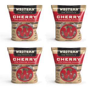 Smoking Barbecue Pellet Wood Cooking Chip Chunks, Cherry (4-Pack)