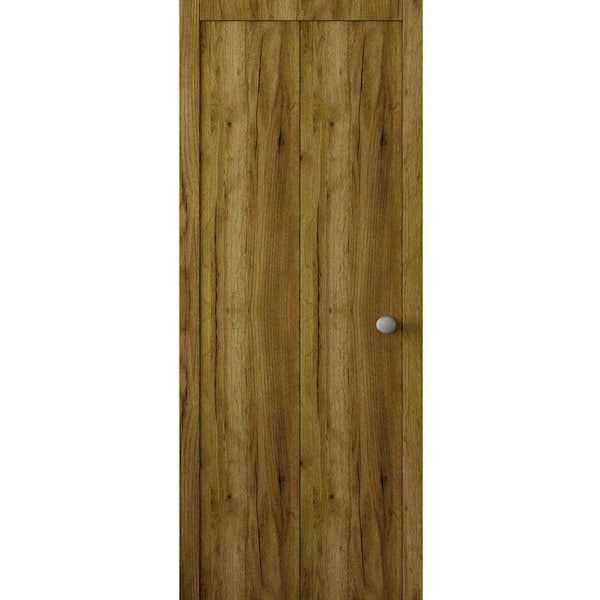 3011 48 in. x 96 in. Sold Core Antique Oak Color Wood Bi-fold Door with Hardware