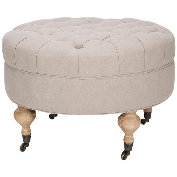 SAFAVIEH Clara Beige Ottoman