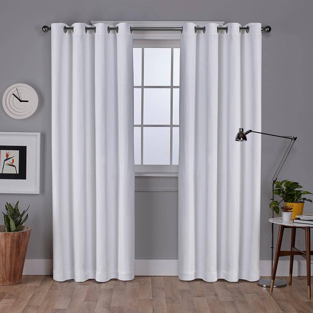 Vesta Winter White Solid Polyester 52 in. W x 84 in. L Grommet Top, Room Darkening Blackout Curtain Panel (Set of 2) price history on PriceWatchPro