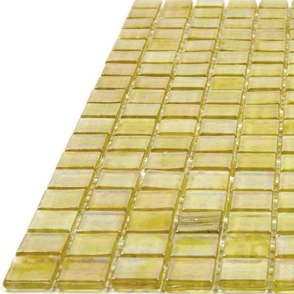 Golden Iridescent Glass Mosaic Tile for Wall and Floor