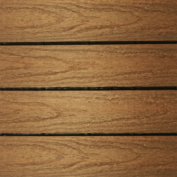 NewTechWood 1/6 ft. x 1 ft. Quick Deck Composite Deck Tile
