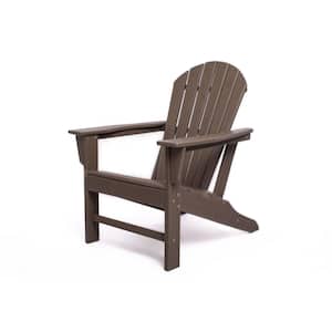 Dark Brown HDPE Resin Wood Adirondack Chair