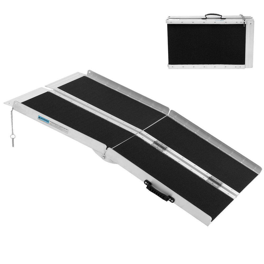 Karl home 4 ft. Non-Skid Aluminum Folding Ramp Suitable Compatible with ...