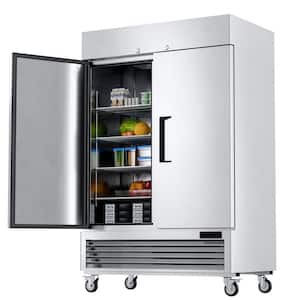 54 in. W 49 cu. ft. Commercial 2-Door Reach In Refrigerator in Stainless Steel